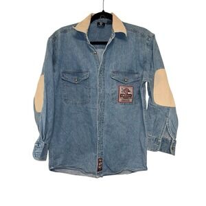 Warner Bros  Looney‎ Tunes Long Sleeve Button Up, sz XS Bugs Bunny Taz VTG 90s